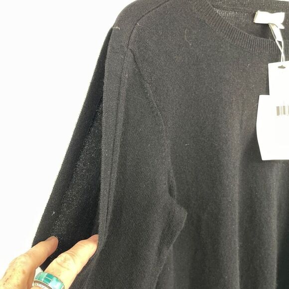 Joie Navy Blue Split Sleeve Crew Neck Pullover Sweater Large NWT - Picture 3 of 7